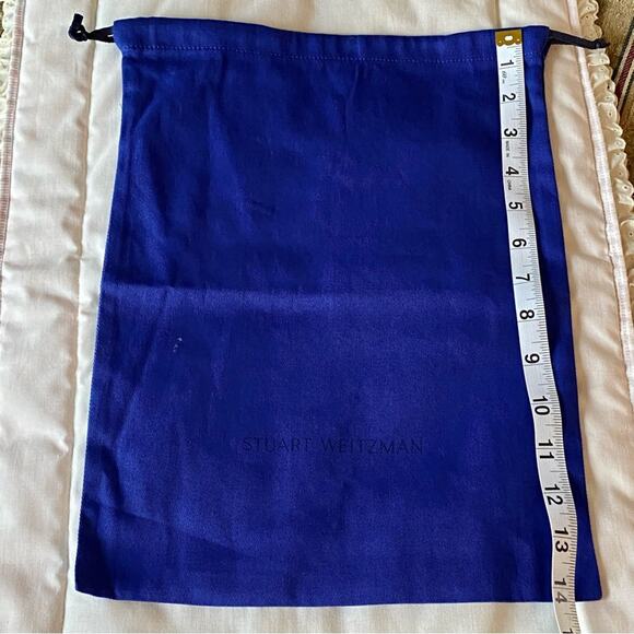 Stuart Weitzman Medium Size Blue Purse Shoe Protector Dust Bag 14” x 10.5” - Picture 8 of 9